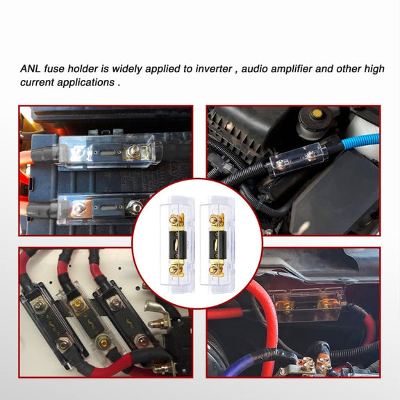 2 in 1 ANL Car Fuse Holder Electrical Protection Insulating Cover, Current:300A