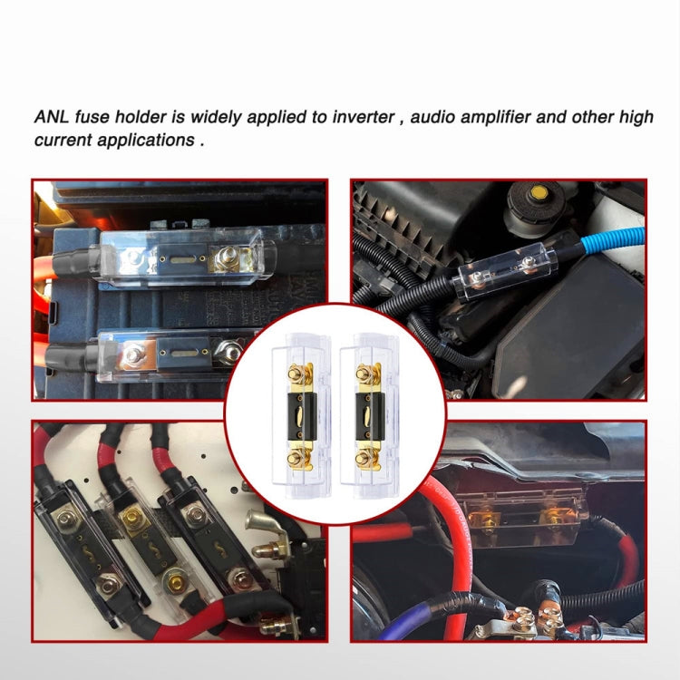 2 in 1 ANL Car Fuse Holder Electrical Protection Insulating Cover, Current:300A