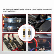 2 in 1 ANL Car Fuse Holder Electrical Protection Insulating Cover, Current:500A
