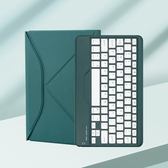 Z10B For iPad 10th Gen 10.9 2022 / 11 2025 Pen Slot Bluetooth Keyboard Leather Tablet Case(Green)