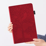 For Xiaomi Pad 6 / Pad 6 Pro Life Tree Series Horizontal Flip Leather Tablet Case(Red)