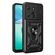 For Tecno Pop 7 Pro / Spark Go 2023 Sliding Camera Cover Design TPU+PC Protective Case(Black) - Tecno Cases by PMC TechLife | Online Shopping South Africa | PMC TechLife | Buy Now Pay Later Mobicred