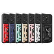 For Tecno Pop 7 Pro / Spark Go 2023 Sliding Camera Cover Design TPU+PC Protective Case(Black)