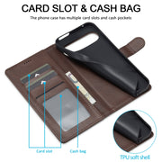 For Google Pixel 9 Pro XL LC.IMEEKE Calf Texture Flip Leather Phone Case(Brown)
