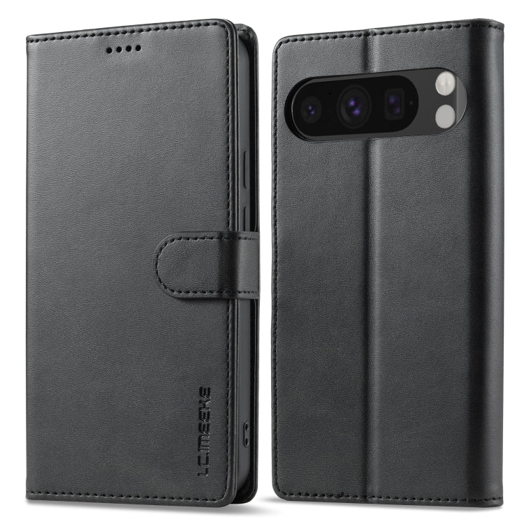 For Google Pixel 9 Pro XL LC.IMEEKE Calf Texture Flip Leather Phone Case(Black)