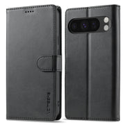 For Google Pixel 9 / 9 Pro LC.IMEEKE Calf Texture Flip Leather Phone Case(Black)