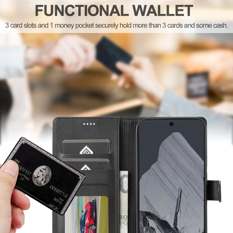 For Google Pixel 9 / 9 Pro LC.IMEEKE Calf Texture Flip Leather Phone Case(Black)