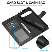 For Google Pixel 9 / 9 Pro LC.IMEEKE Calf Texture Flip Leather Phone Case(Black)