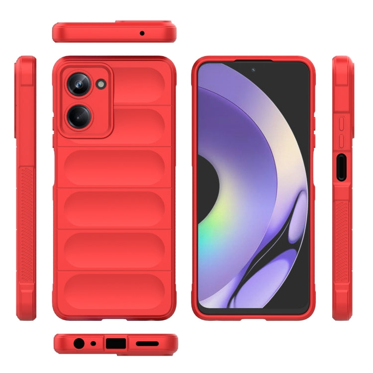 For Realme 10 Pro 5G Magic Shield TPU + Flannel Phone Case(Grey)