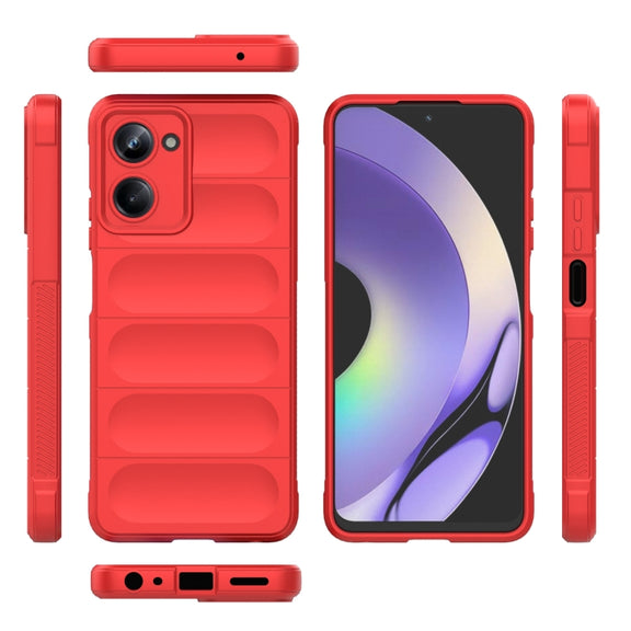 For Realme 10 Pro 5G Magic Shield TPU + Flannel Phone Case(Grey)