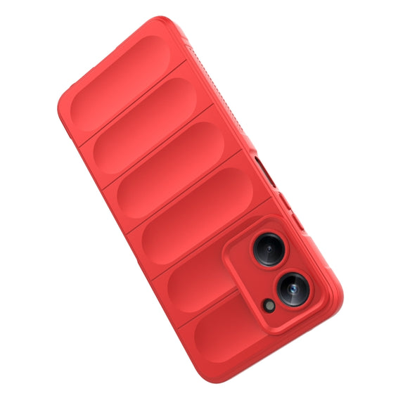 For Realme 10 Pro 5G Magic Shield TPU + Flannel Phone Case(Grey)