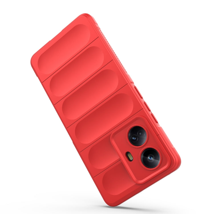 For Realme 10 Pro+ 5G Magic Shield TPU + Flannel Phone Case(Black)