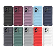 For Realme 10 Pro+ 5G Magic Shield TPU + Flannel Phone Case(Grey)