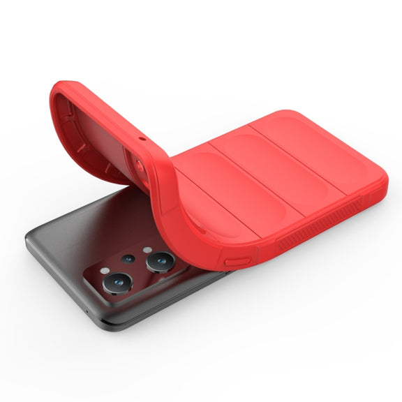 For Realme GT2 Magic Shield TPU + Flannel Phone Case(Red)