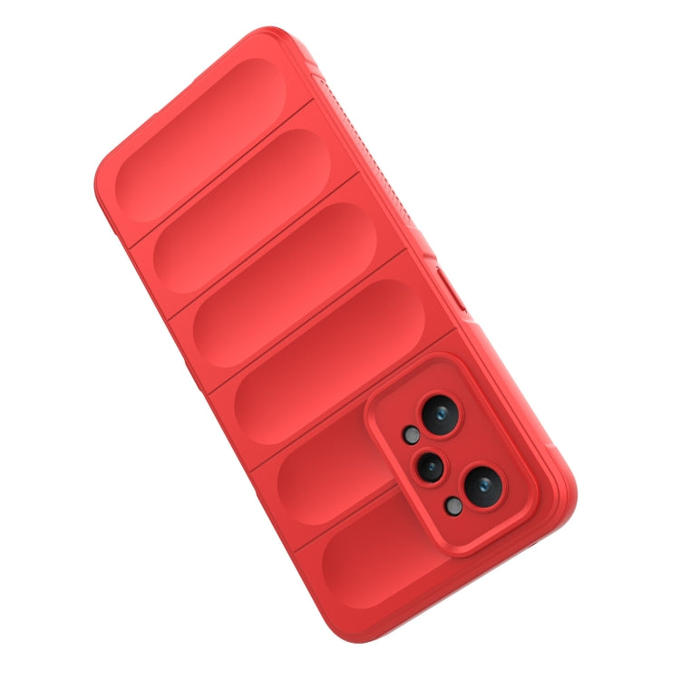 For Realme GT2 Magic Shield TPU + Flannel Phone Case(Wine Red)