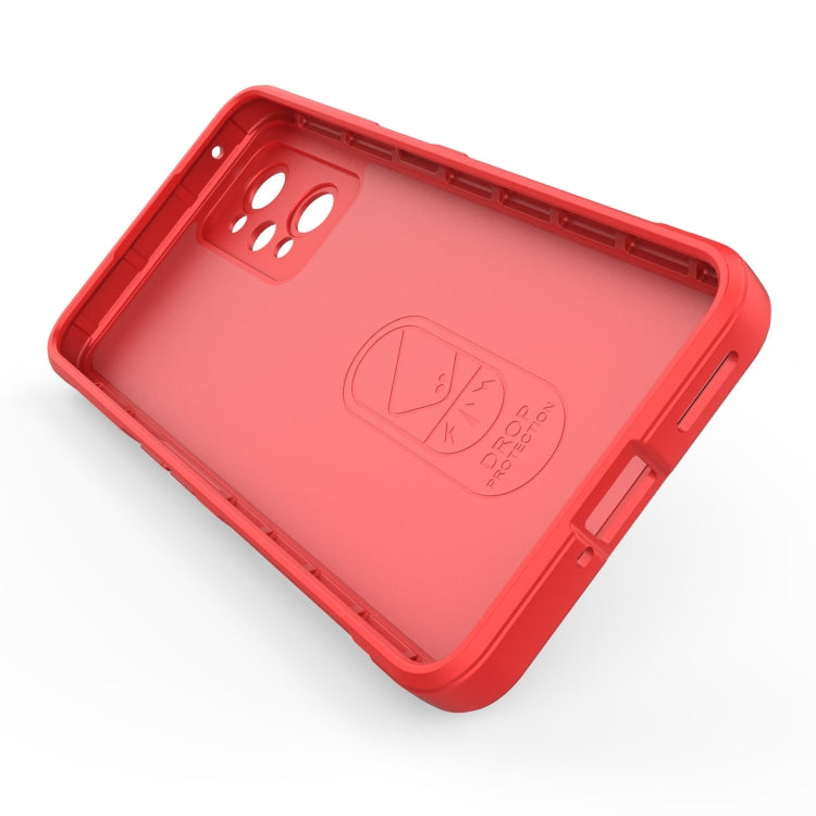For Realme GT2 Magic Shield TPU + Flannel Phone Case(Wine Red)