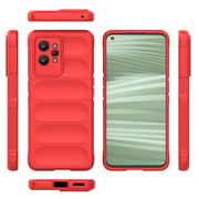 For Realme GT2 Pro Magic Shield TPU + Flannel Phone Case(Red)