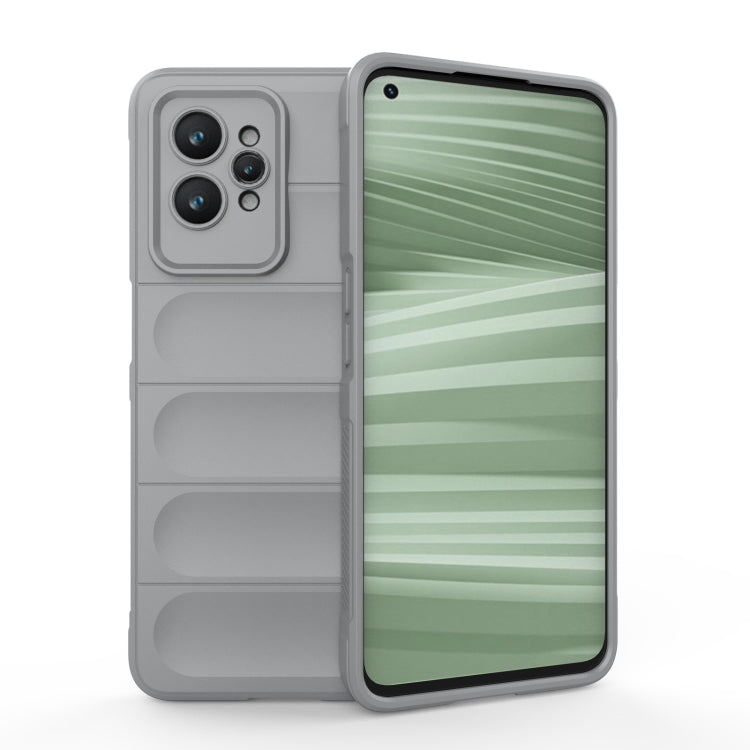 For Realme GT2 Pro Magic Shield TPU + Flannel Phone Case(Grey)
