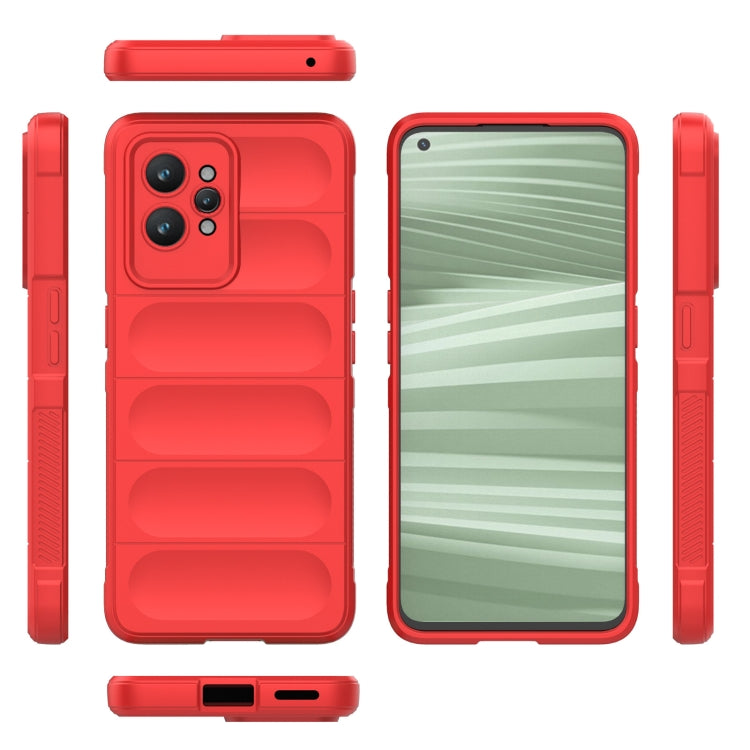 For Realme GT2 Pro Magic Shield TPU + Flannel Phone Case(Grey)