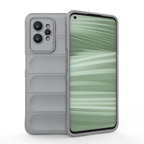 For Realme GT2 Pro Magic Shield TPU + Flannel Phone Case(Grey)