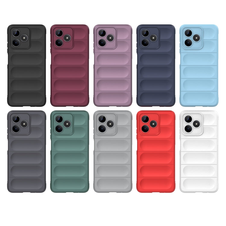 For Realme C53 4G Magic Shield TPU + Flannel Phone Case(Red)