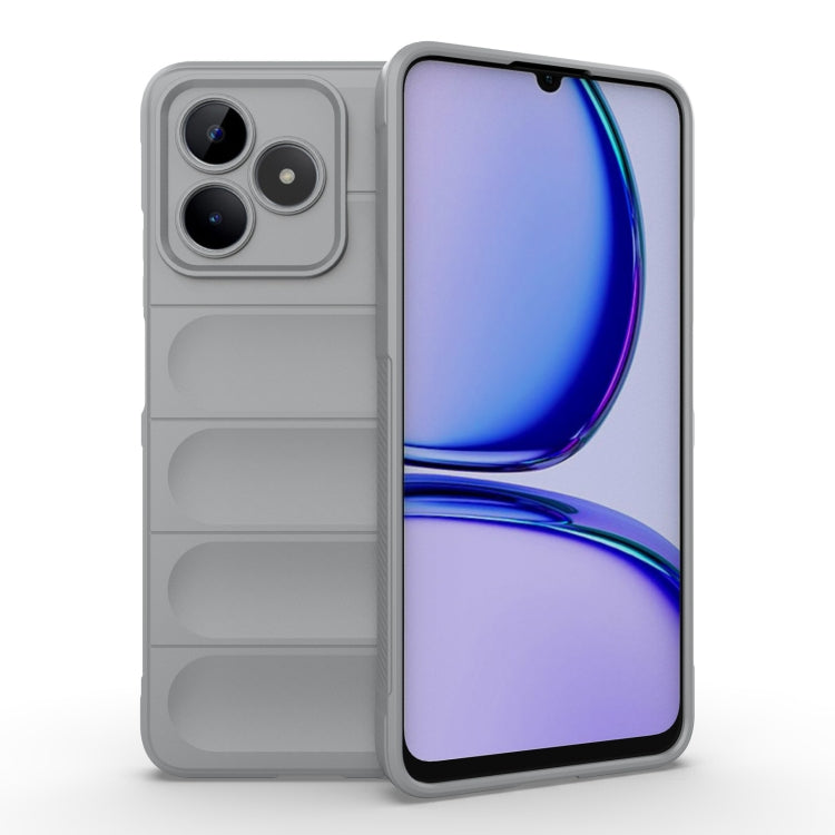 For Realme C53 4G Magic Shield TPU + Flannel Phone Case(Grey)