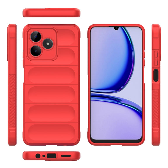 For Realme C53 4G Magic Shield TPU + Flannel Phone Case(Grey)