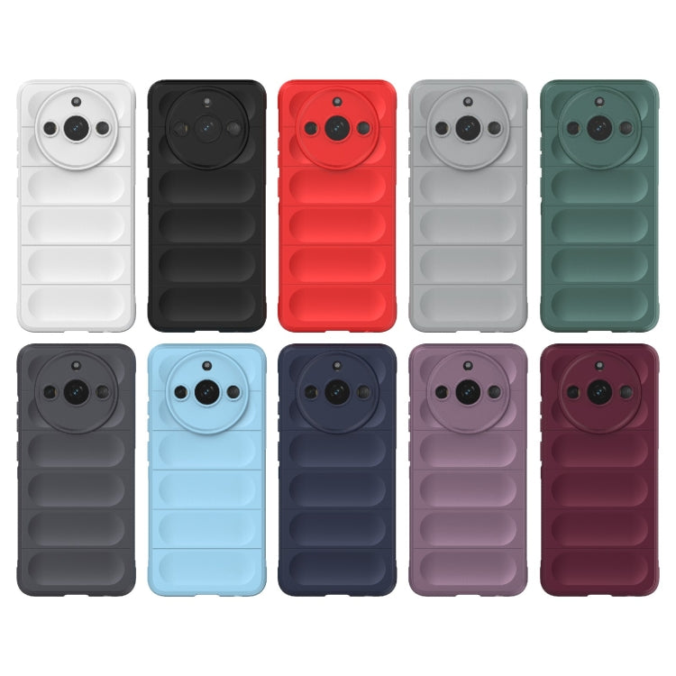 For Realme 11 5G Magic Shield TPU + Flannel Phone Case(Red)