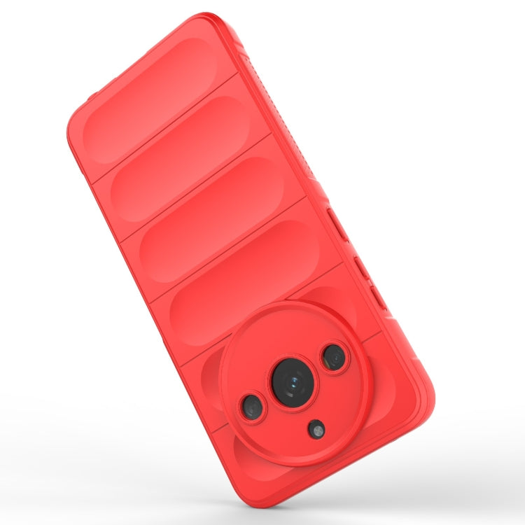 For Realme 11 5G Magic Shield TPU + Flannel Phone Case(Red)