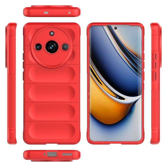 For Realme 11 Pro 5G/11 Pro+ 5G Magic Shield TPU + Flannel Phone Case(Black)
