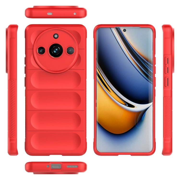 For Realme 11 Pro 5G/11 Pro+ 5G Magic Shield TPU + Flannel Phone Case(Black)