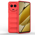 For Realme 11 5G Global Magic Shield TPU + Flannel Phone Case(Red) - Realme Cases by PMC TechLife | Online Shopping South Africa | PMC TechLife | Buy Now Pay Later Mobicred