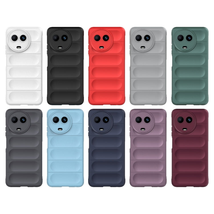 For Realme 11 5G Global Magic Shield TPU + Flannel Phone Case(Red)