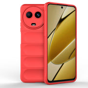 For Realme 11 5G Global Magic Shield TPU + Flannel Phone Case(Red)