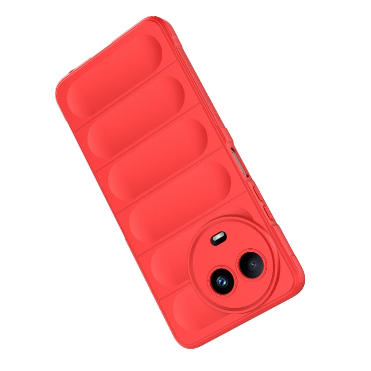 For Realme 11 5G Global Magic Shield TPU + Flannel Phone Case(Red)