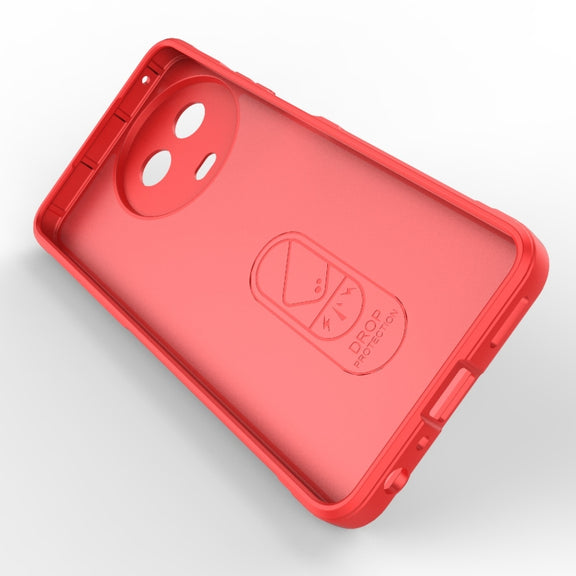 For Realme 11 5G Global Magic Shield TPU + Flannel Phone Case(Red)