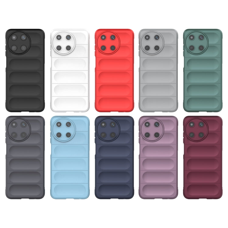 For Realme 11 4G Global Magic Shield TPU + Flannel Phone Case(Red)