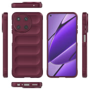For Realme 11 4G Global Magic Shield TPU + Flannel Phone Case(Red)