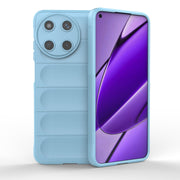 For Realme 11 4G Global Magic Shield TPU + Flannel Phone Case(Light Blue)