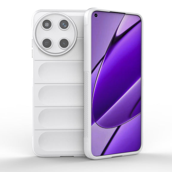 For Realme 11 4G Global Magic Shield TPU + Flannel Phone Case(White)