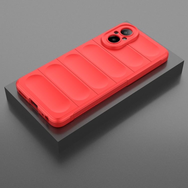 For Realme C67 4G Global Magic Shield TPU + Flannel Phone Case(Red)