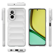 For Realme C67 4G Global Magic Shield TPU + Flannel Phone Case(White)