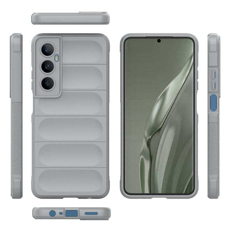 For Realme C65 4G Global Magic Shield TPU + Flannel Phone Case(Grey)