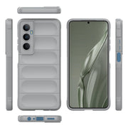 For Realme C65 4G Global Magic Shield TPU + Flannel Phone Case(Grey)