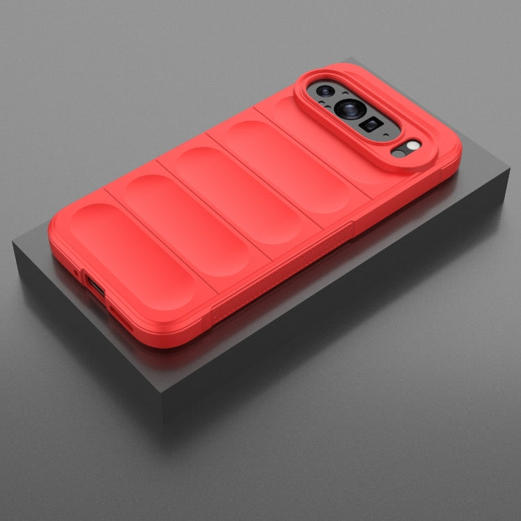 For Google Pixel 9 Pro XL 5G Magic Shield TPU + Flannel Phone Case(Red)