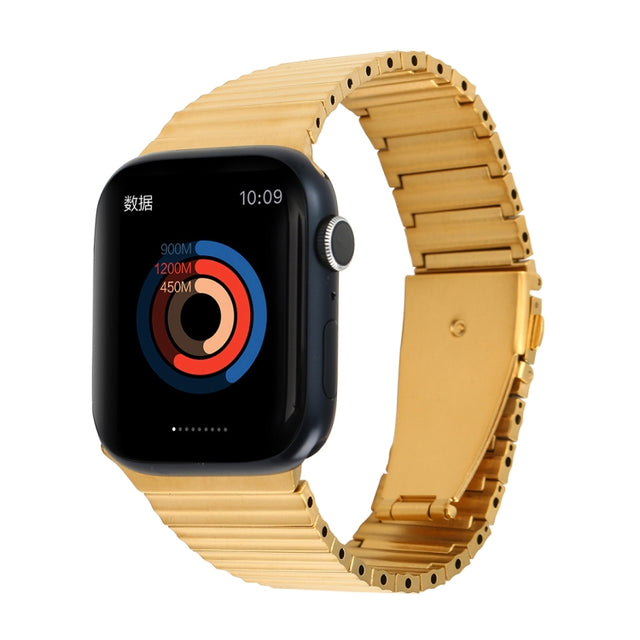 Ocean Metal Replacement Watch Band For Apple Watch SE 2023 40mm(Gold)