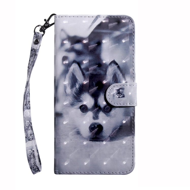 For Xiaomi Redmi 13C 3D Painted Pattern Leather Phone Case(Husky)