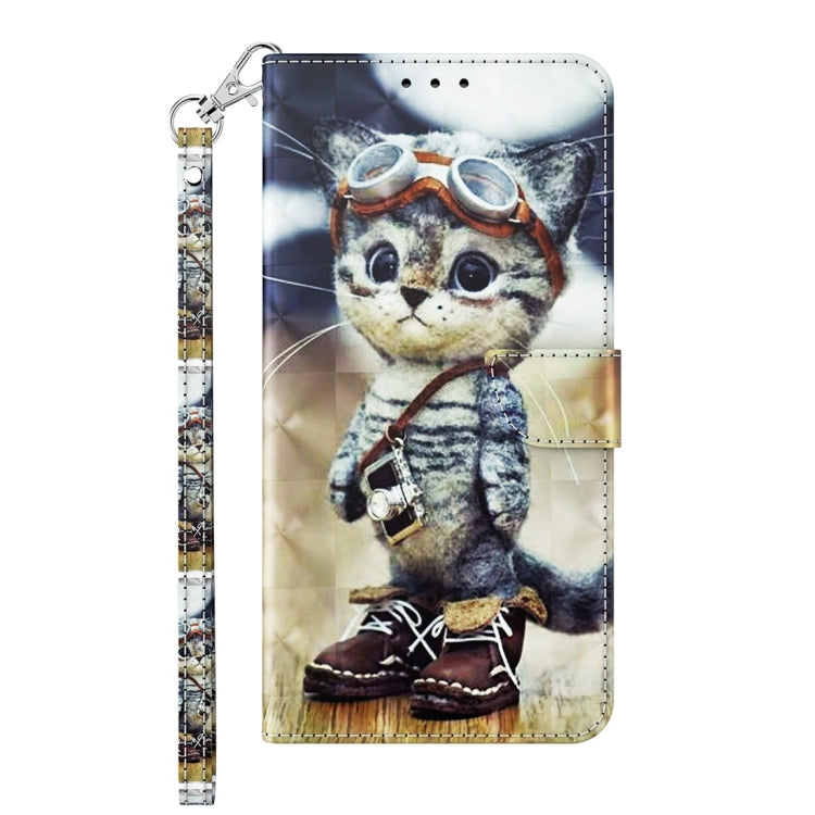 For Xiaomi Redmi A3 3D Painted Pattern Leather Phone Case(Naughty Cat)