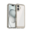 For iPhone 16 Colorful Series Acrylic + TPU Phone Case(Transparent Grey) - iPhone 16 Cases by PMC TechLife | Online Shopping South Africa | PMC TechLife | Buy Now Pay Later Mobicred