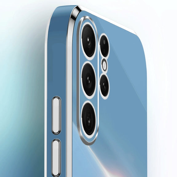 For Samsung Galaxy S24 Ultra 5G XINLI Straight Edge 6D Electroplate TPU Phone Case(Celestial Blue)